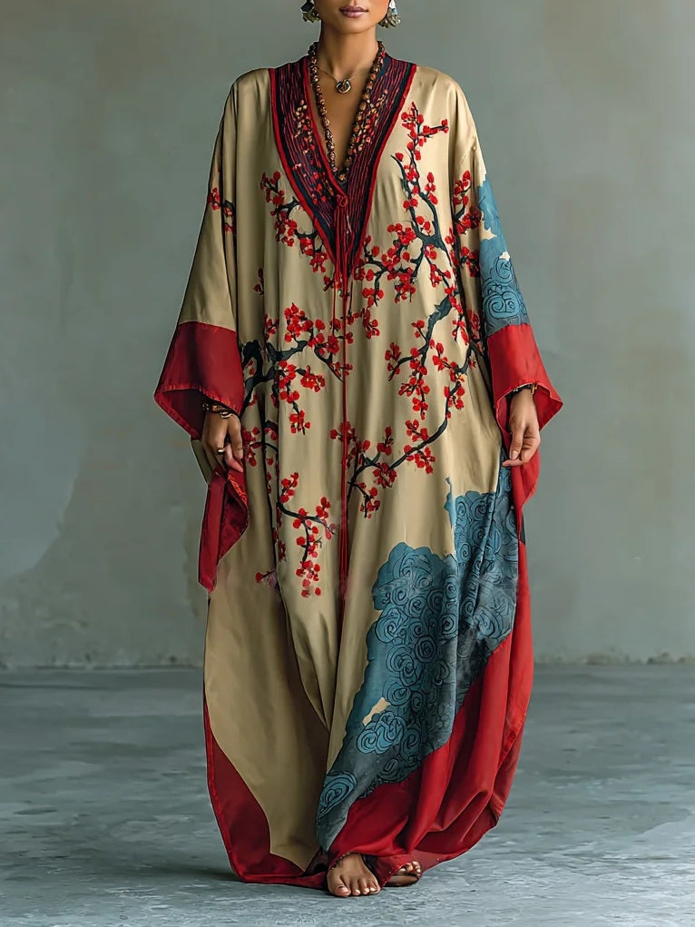 japanese maxi dress Japna Style Japna Maxi Dress Japanese Long Dress Long Oriental Kimono Dress  Black Japanese