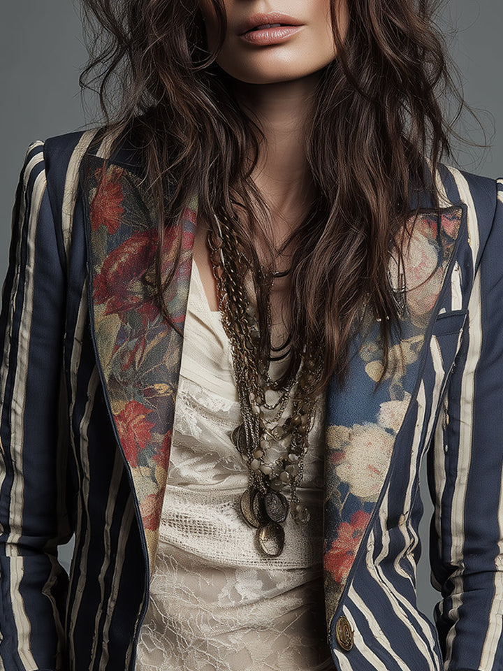 The Juniper™ | Bohemian Striped Blazer