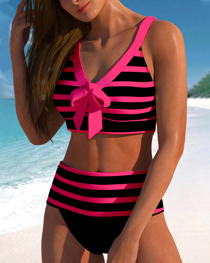 Lula® | High-Waisted Striped Bikini