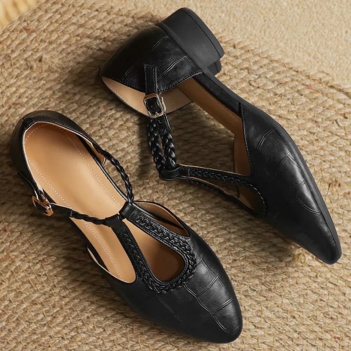 Katharina | Elegant Leather Low Heels