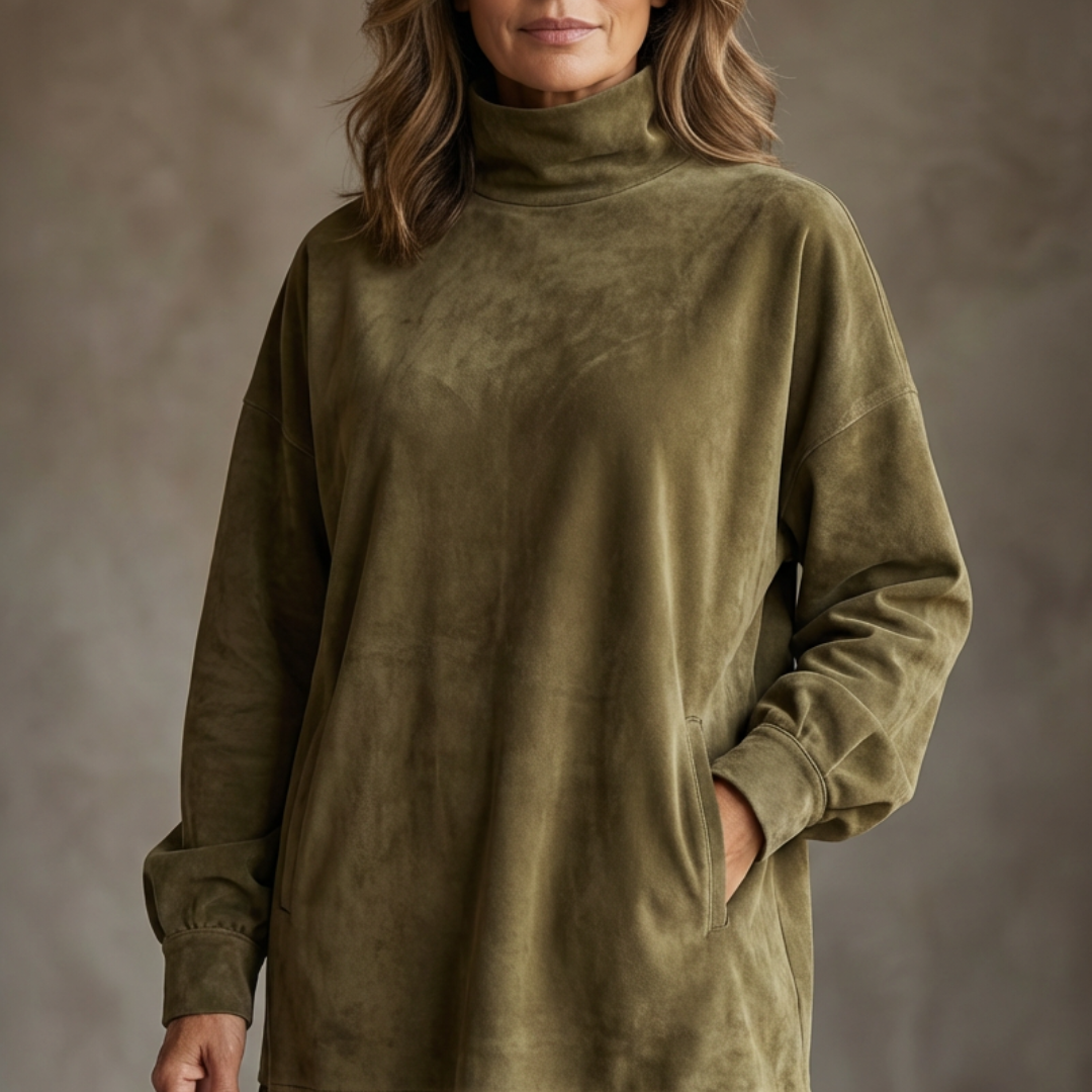 Sheri | Cozy Suede Fringe Dress