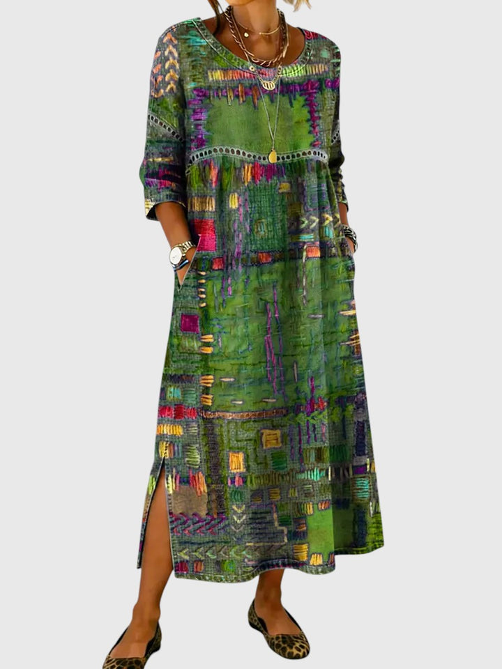 Amara™ | Effortless Patchwork Denim Dress