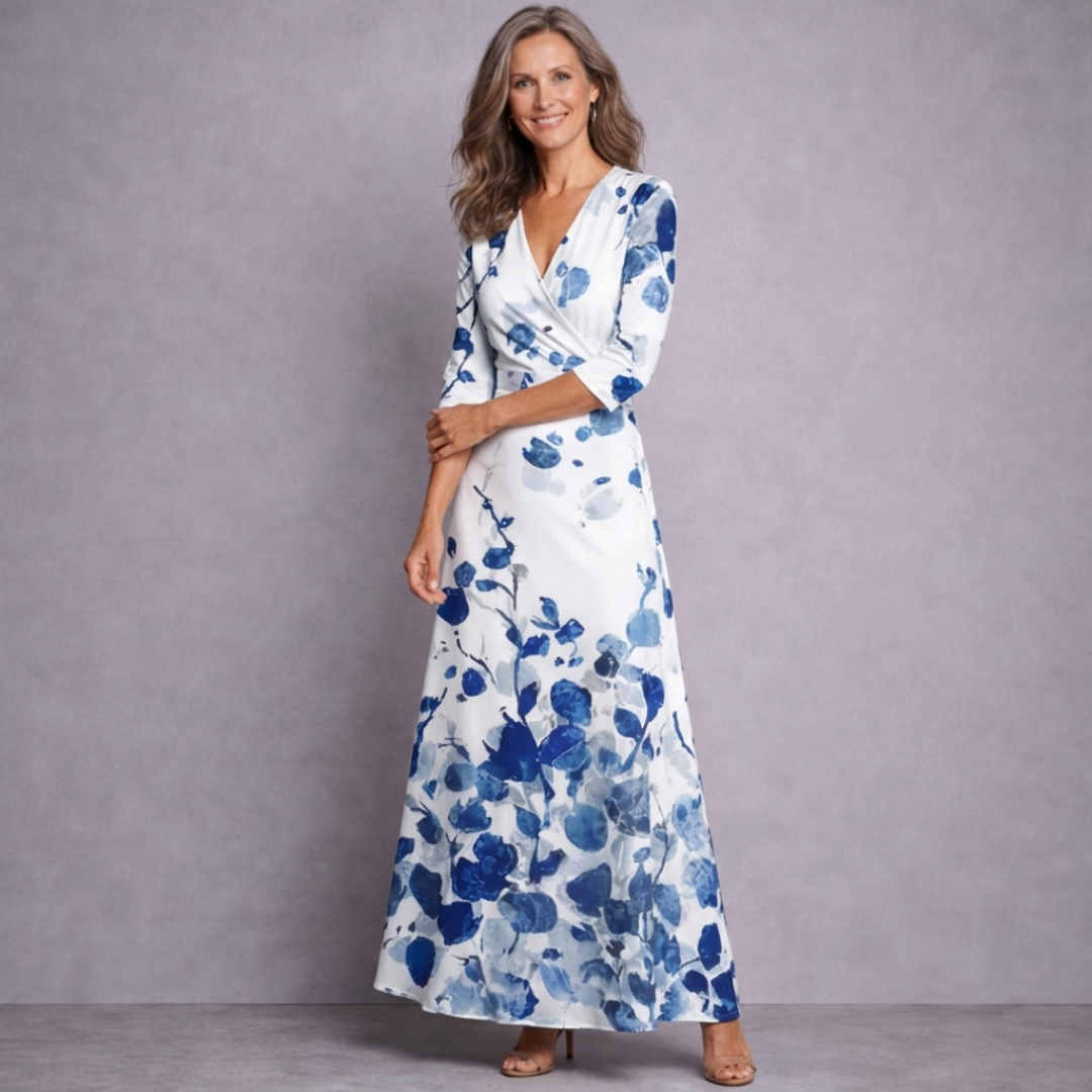 Evelyn| Flattering Flowing Maxi Dress