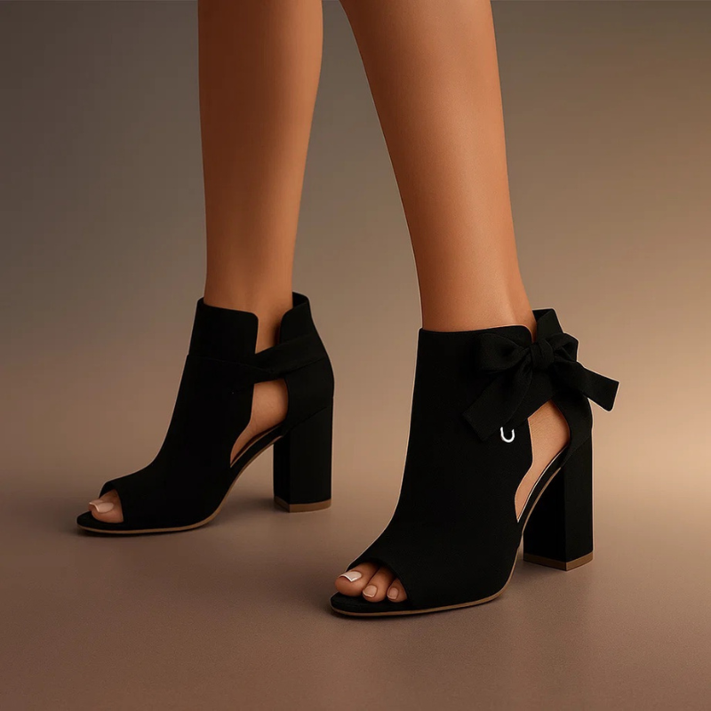 Marcella™ | Bow Accent Peep-Toe Heels