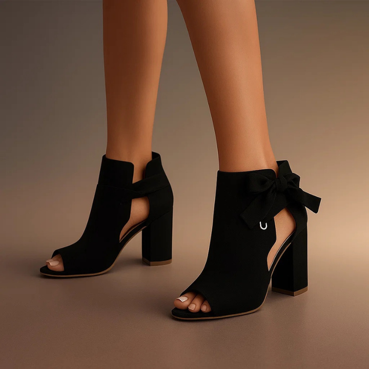 Marcella™ | Bow Accent Peep-Toe Heels