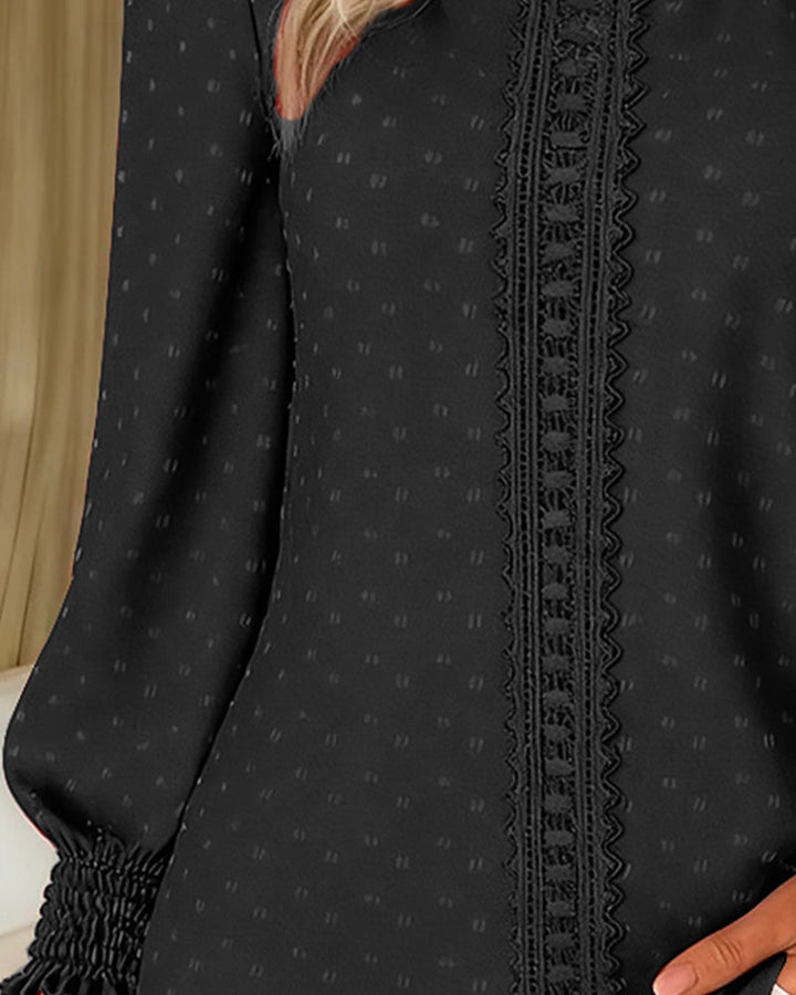 Myra | Elegant Puff-Sleeve Textured Detail Blouse