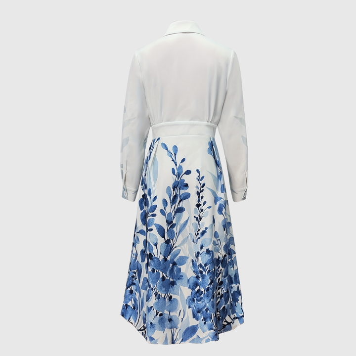 Maleanor | Garden-Print Long Sleeve Maxi Dress