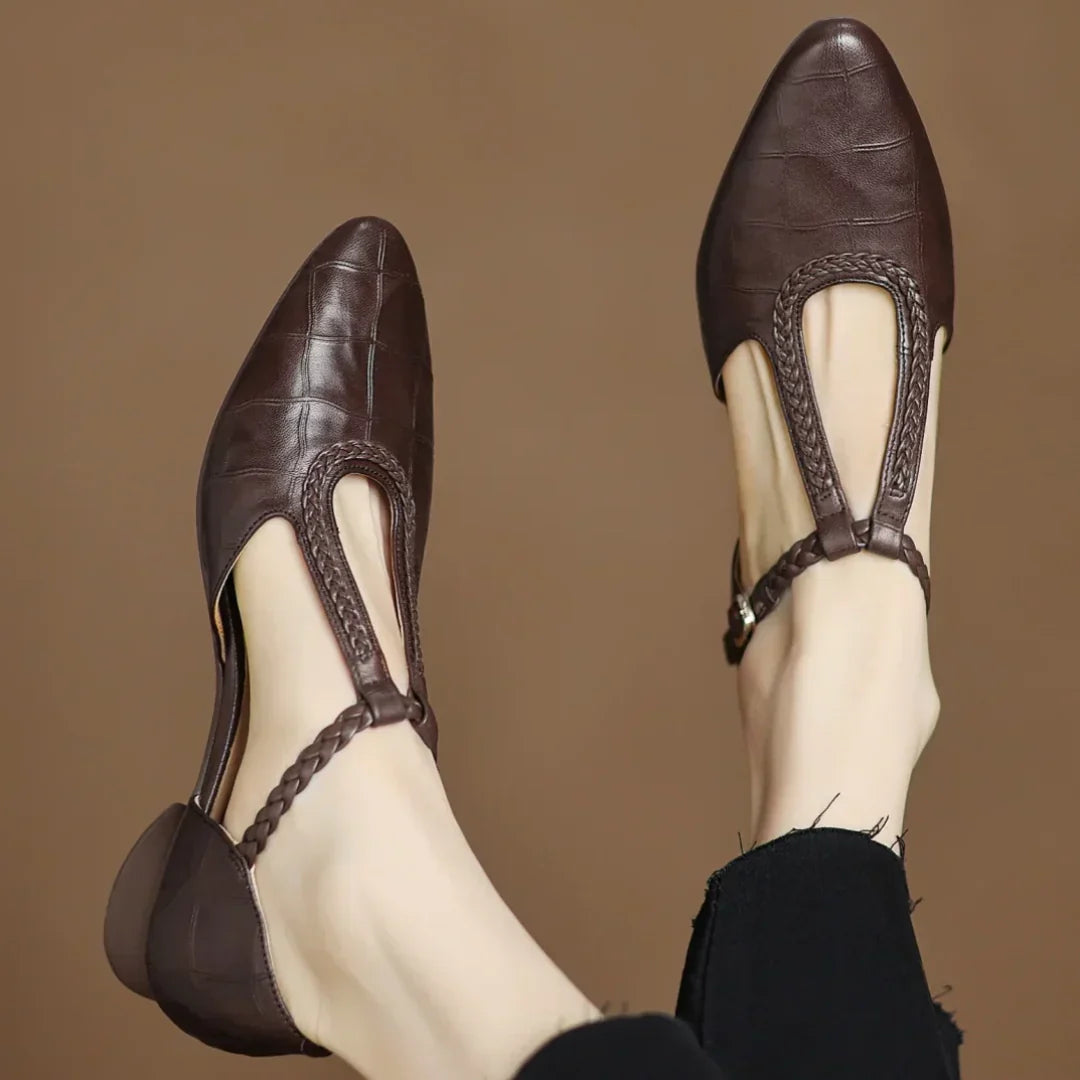 Katharina | Elegant Leather Low Heels