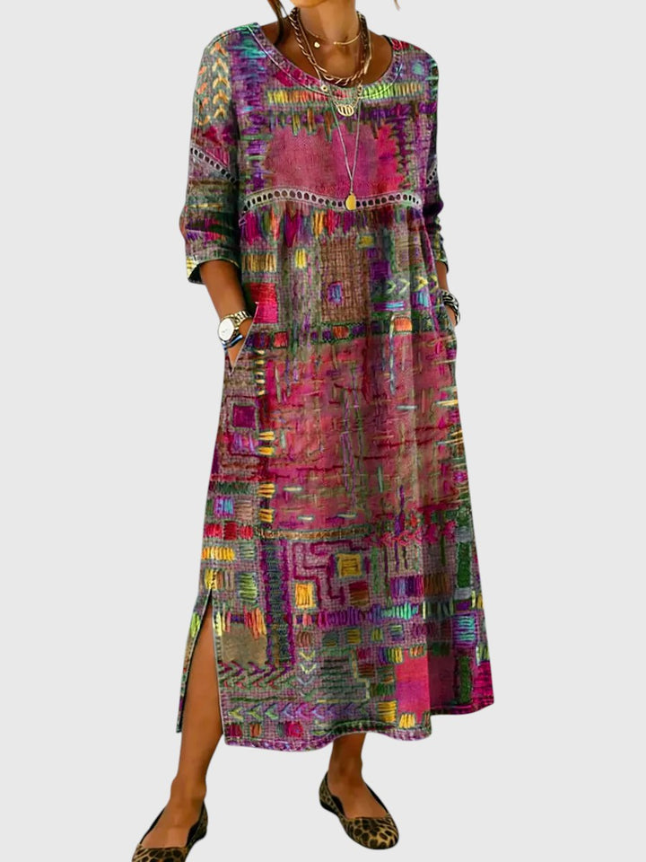 Amara™ | Effortless Patchwork Denim Dress