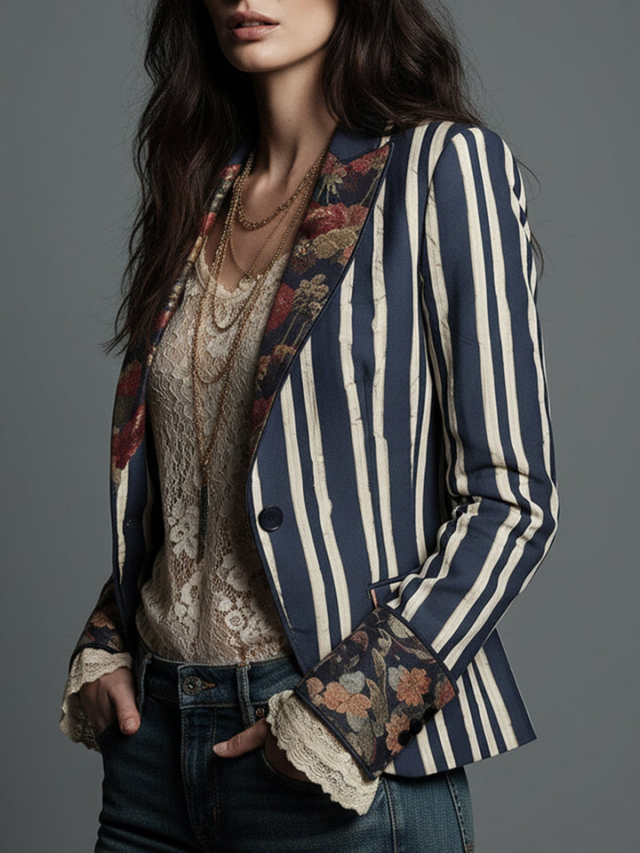 The Juniper™ | Bohemian Striped Blazer