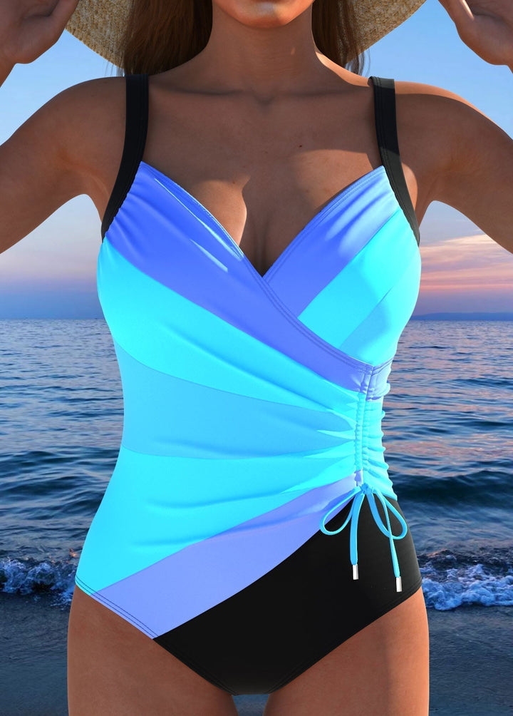Luxury swimsuit with colorful print