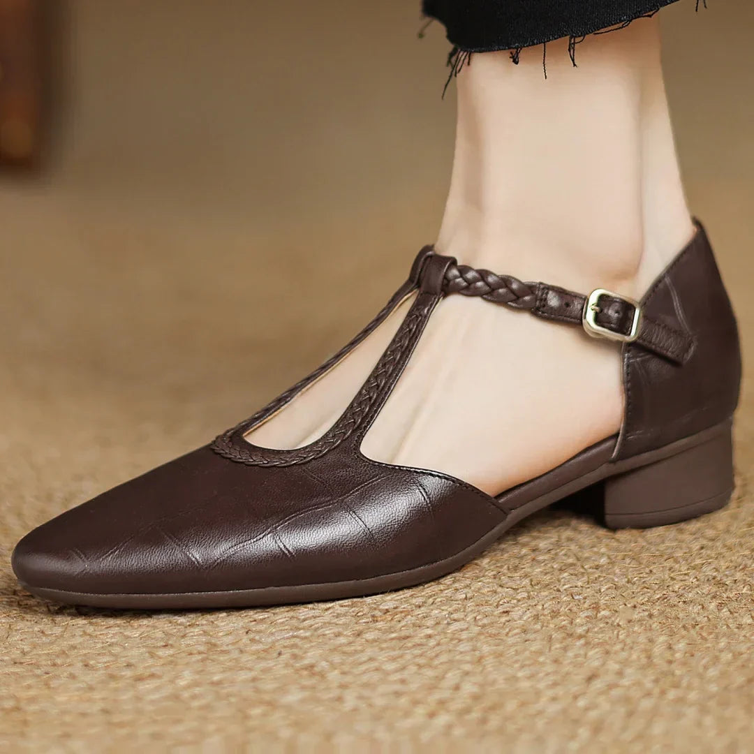 Katharina | Elegant Leather Low Heels
