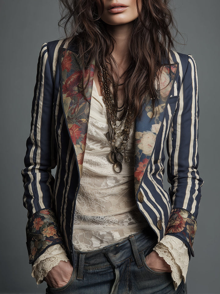 The Juniper™ | Bohemian Striped Blazer