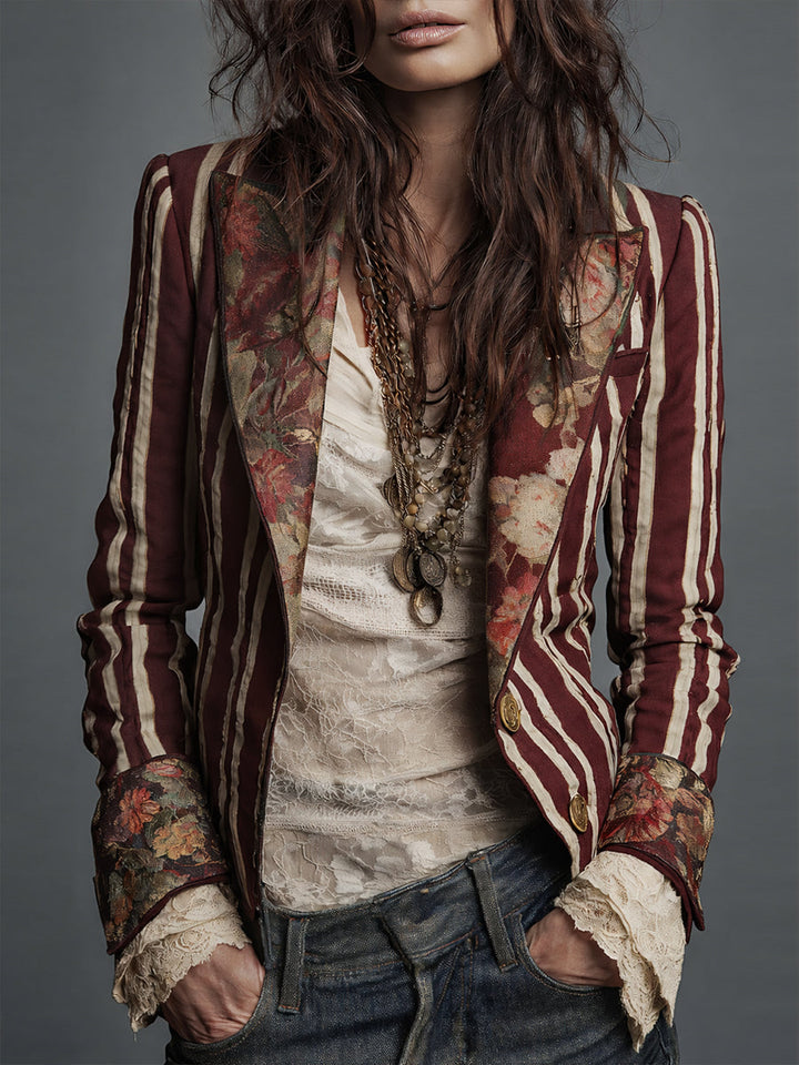 The Juniper™ | Bohemian Striped Blazer