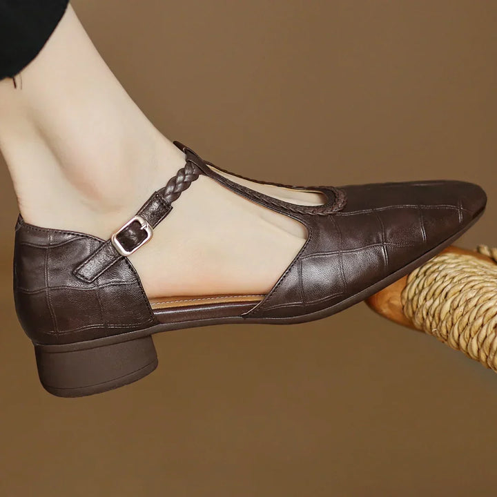 Katharina | Elegant Leather Low Heels
