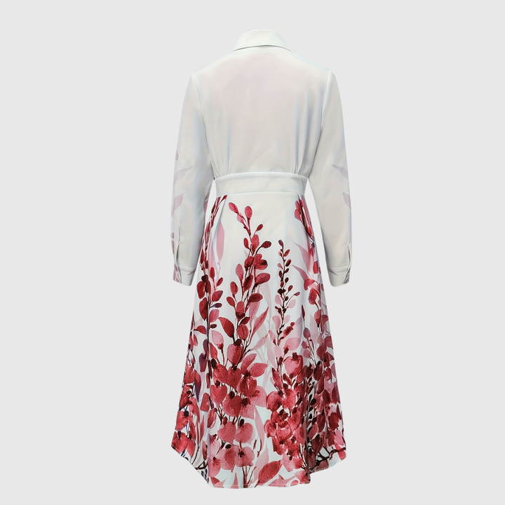 Maleanor | Garden-Print Long Sleeve Maxi Dress