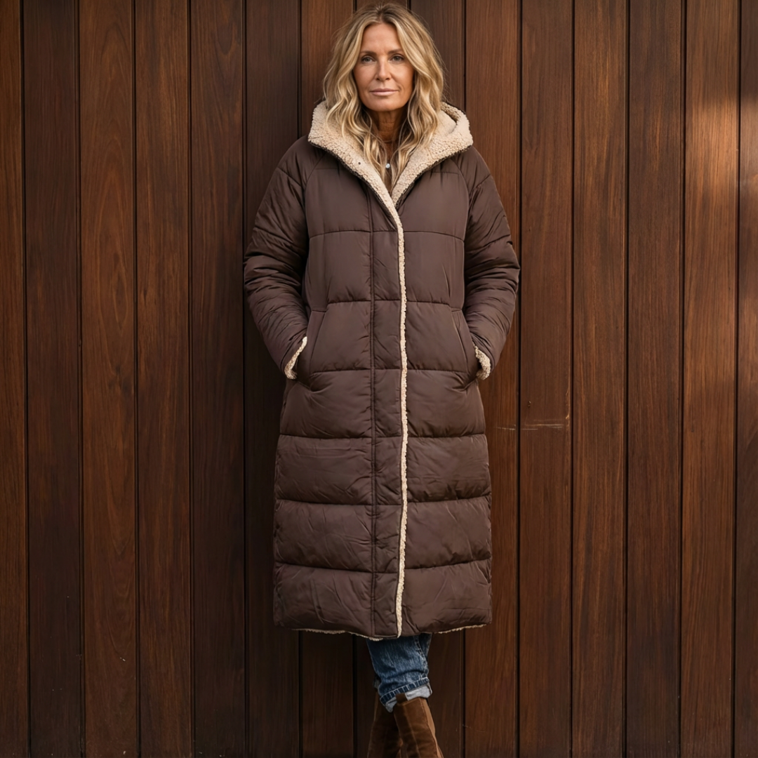 Amelia | Longline Sherpa Lined Winter Coat