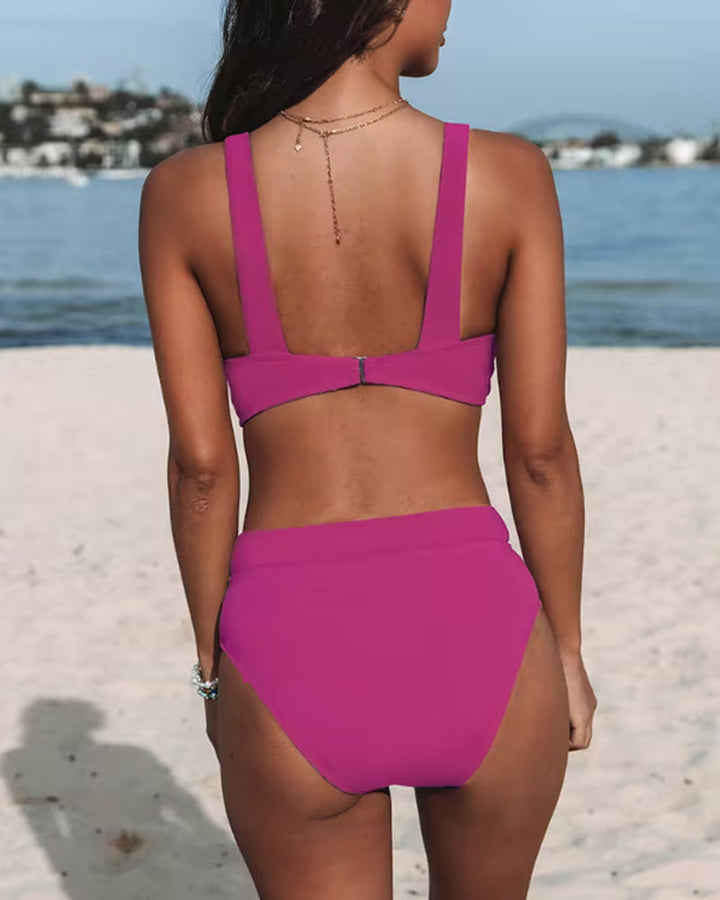 Hilde – Solid High-Waisted Swimsuit