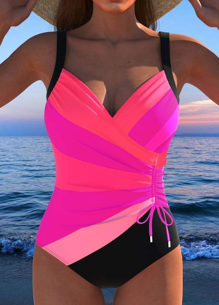 Luxury swimsuit with colorful print