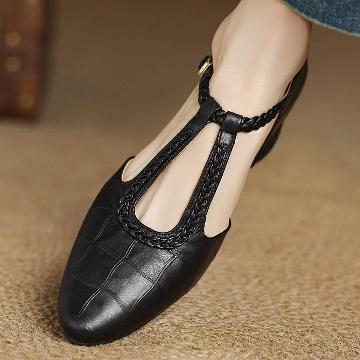Katharina | Elegant Leather Low Heels