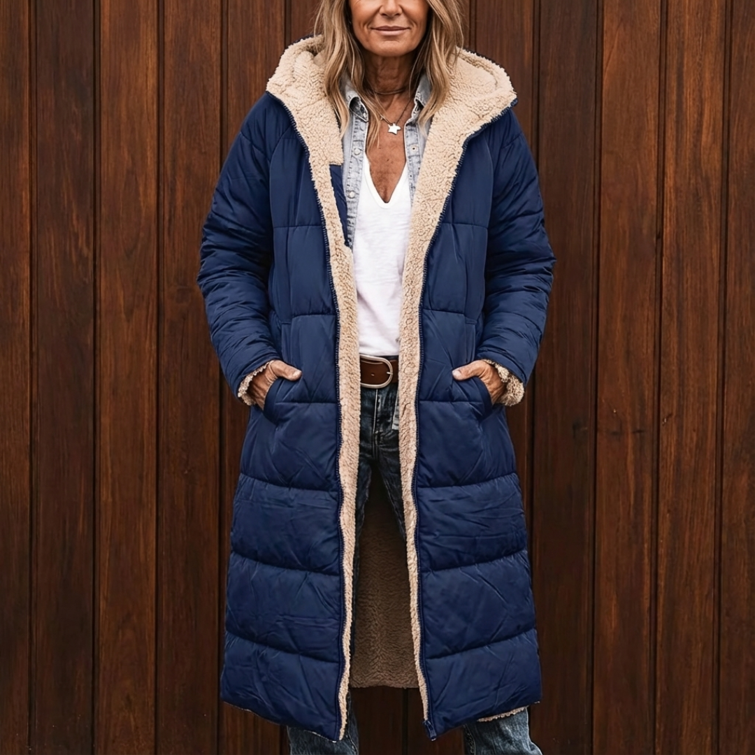 Amelia | Longline Sherpa Lined Winter Coat