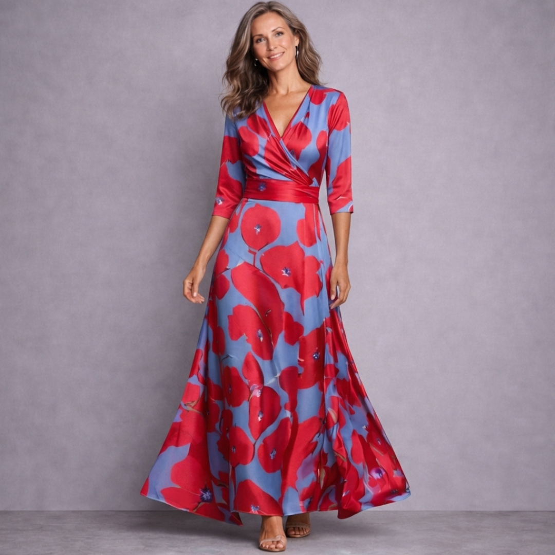 Evelyn| Flattering Flowing Maxi Dress