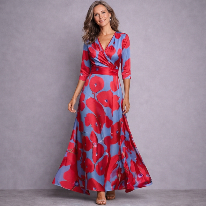 Evelyn| Flattering Flowing Maxi Dress