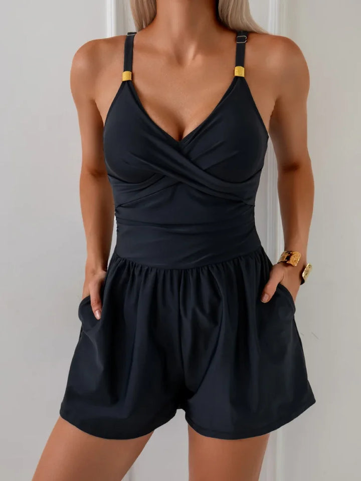 Sloane | Ruffled Bathing Suit with Pockets