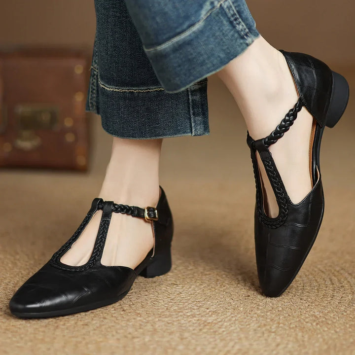 Katharina | Elegant Leather Low Heels