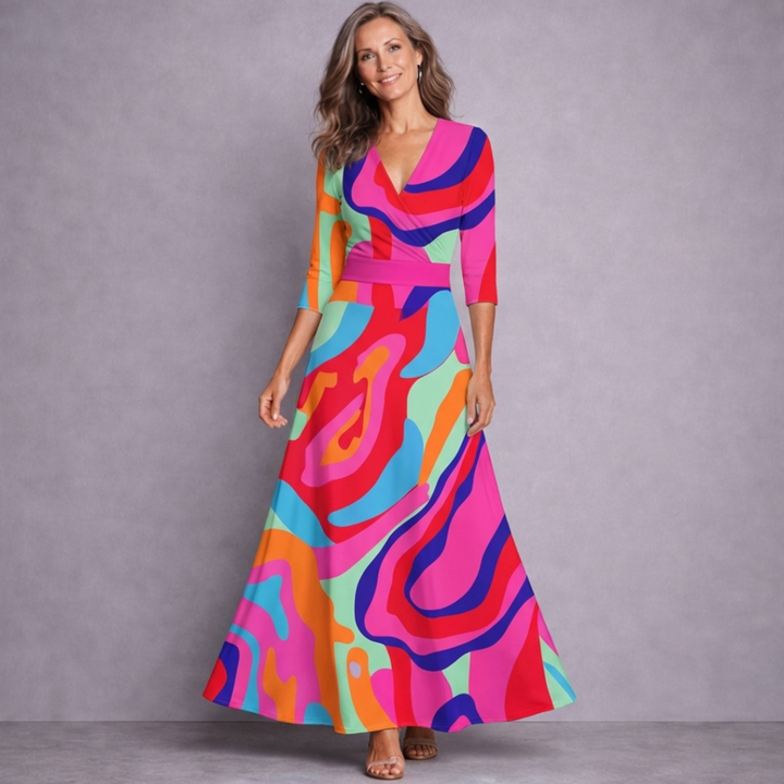 Evelyn| Flattering Flowing Maxi Dress
