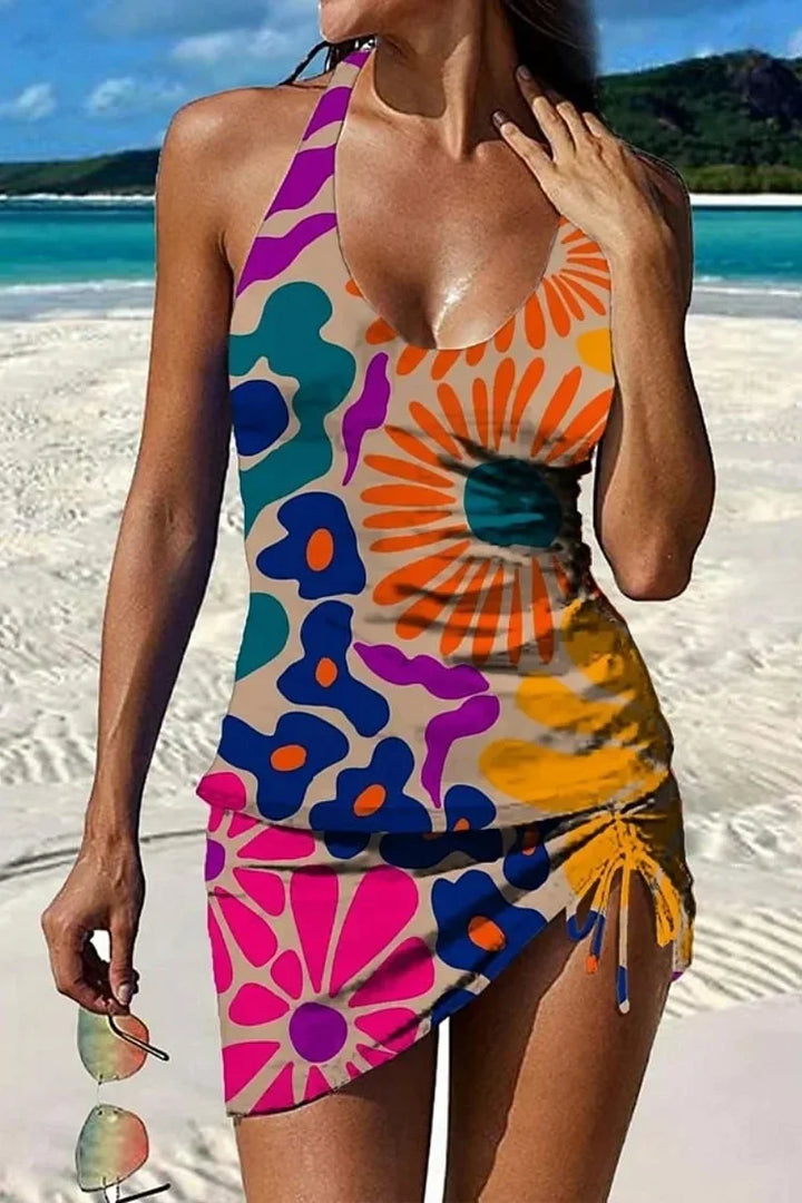 Fiesta | Floral tankini set with tummy coverage