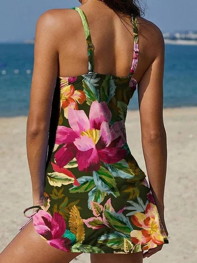 Fiesta | Floral tankini set with tummy coverage