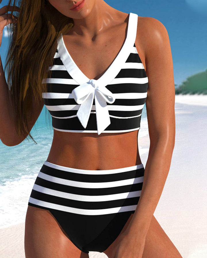 Lula® | High-Waisted Striped Bikini