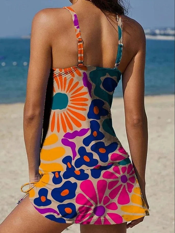 Fiesta | Floral tankini set with tummy coverage