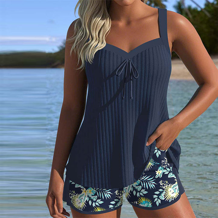 Lana® | Striped tankini with matching beach shorts
