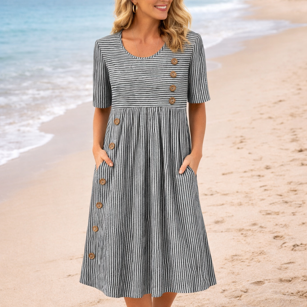Breathable Comfort Midi Dress