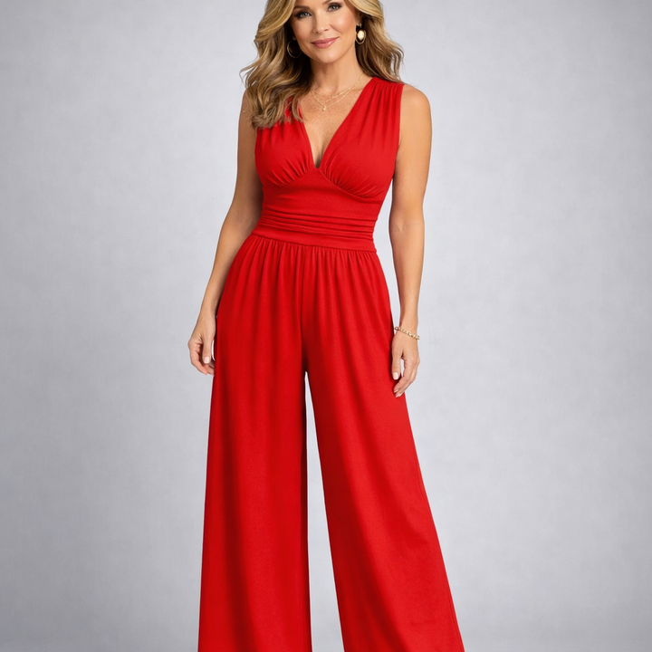 CHARITY | Chic Sleeveless Wide Leg Jumpsuit