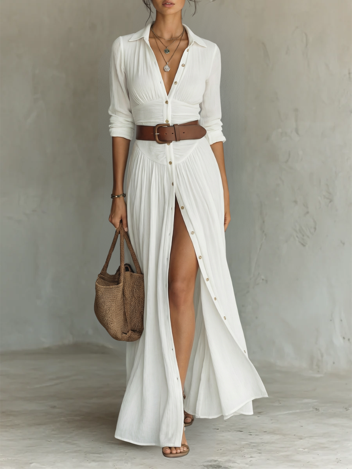 Eleanor™ | Classic Button-Front Maxi Dress