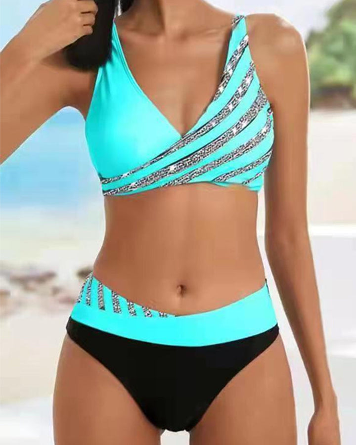 Mona – Bikini printed in warm tones