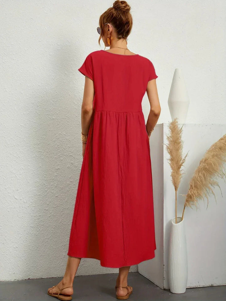 Gabrielle™ — Timeless Elegance Fluid Midi Dress