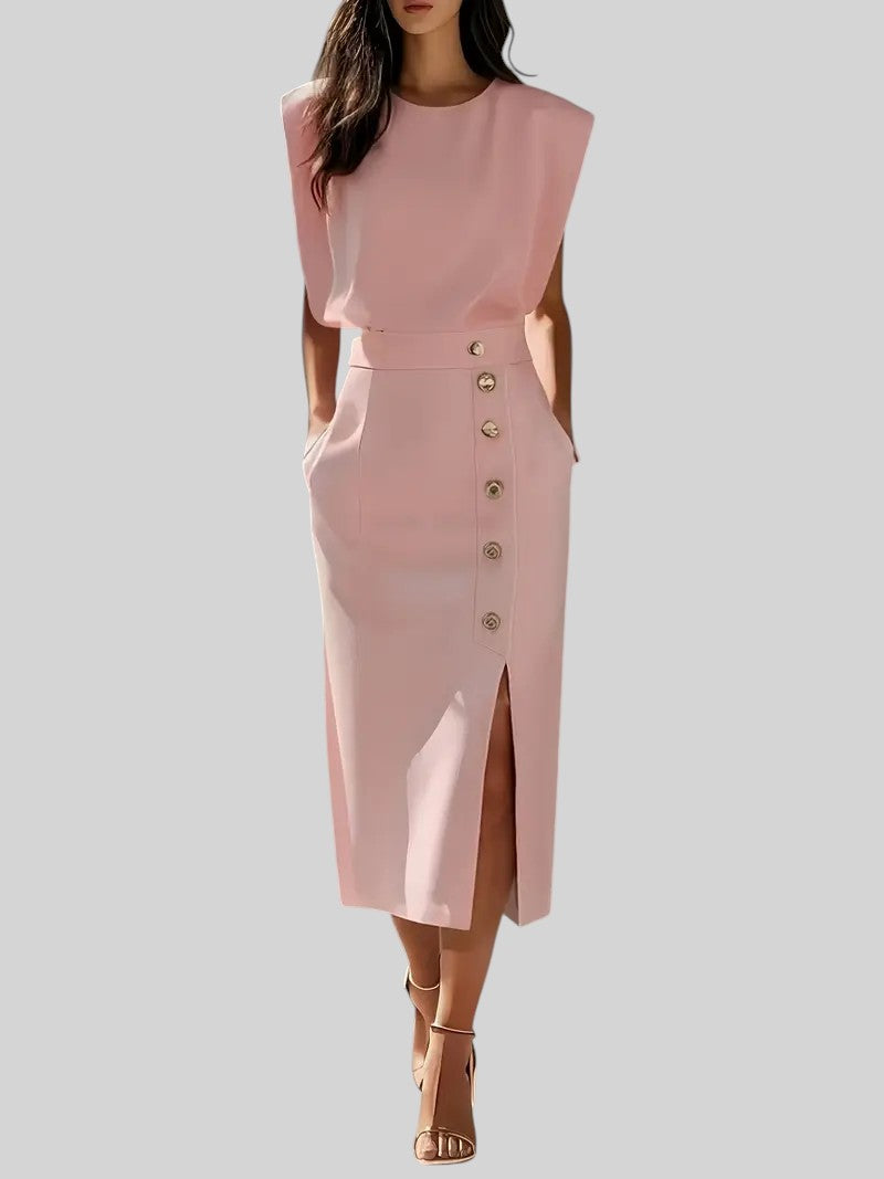 Dalia | Midi Dress with Side Slit