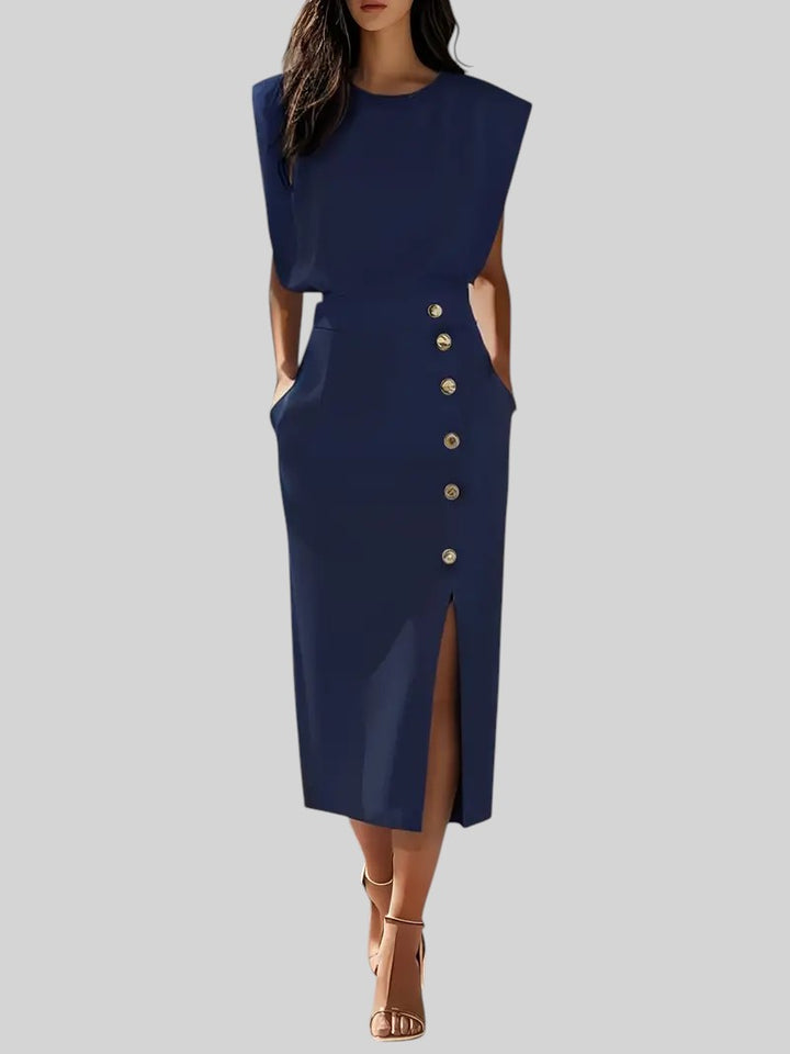 Dalia | Midi Dress with Side Slit