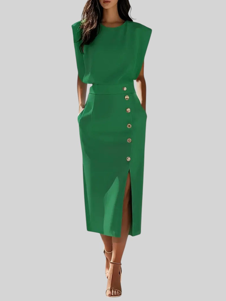 Dalia | Midi Dress with Side Slit