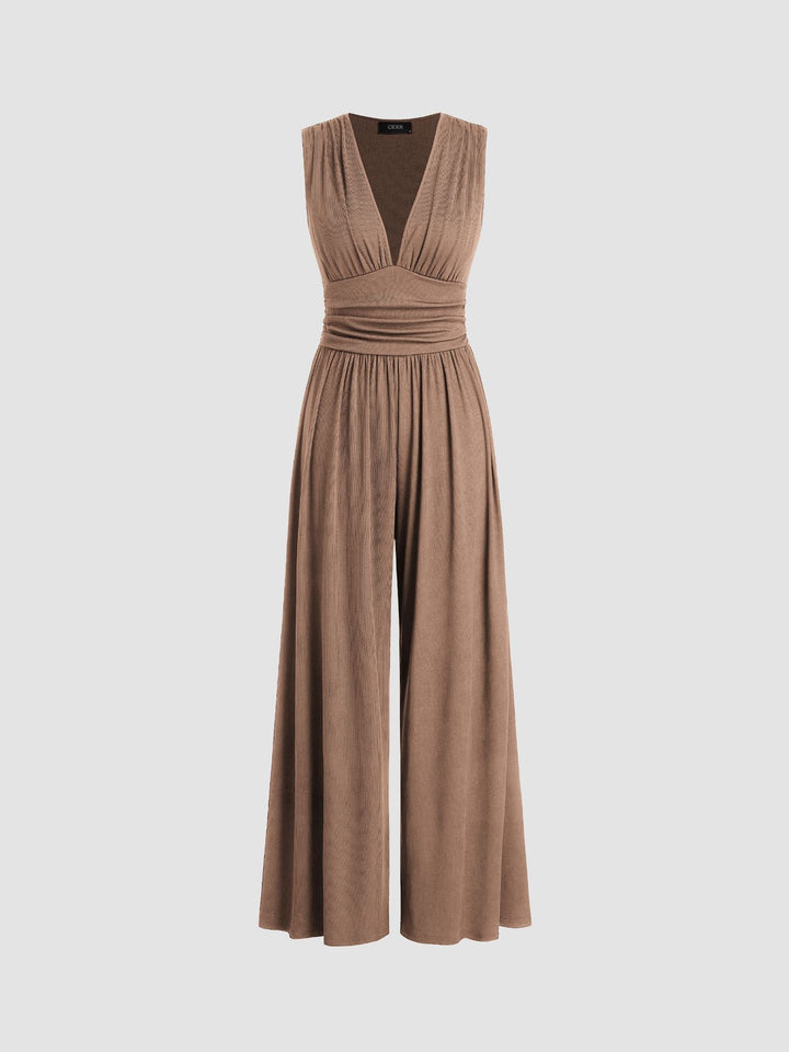 CHARITY | Chic Sleeveless Wide Leg Jumpsuit