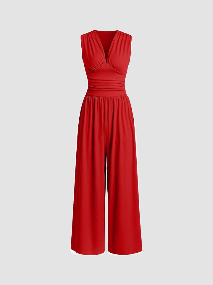 CHARITY | Chic Sleeveless Wide Leg Jumpsuit