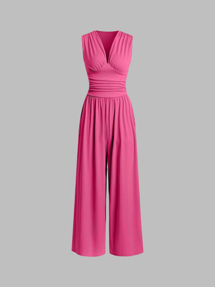 CHARITY | Chic Sleeveless Wide Leg Jumpsuit