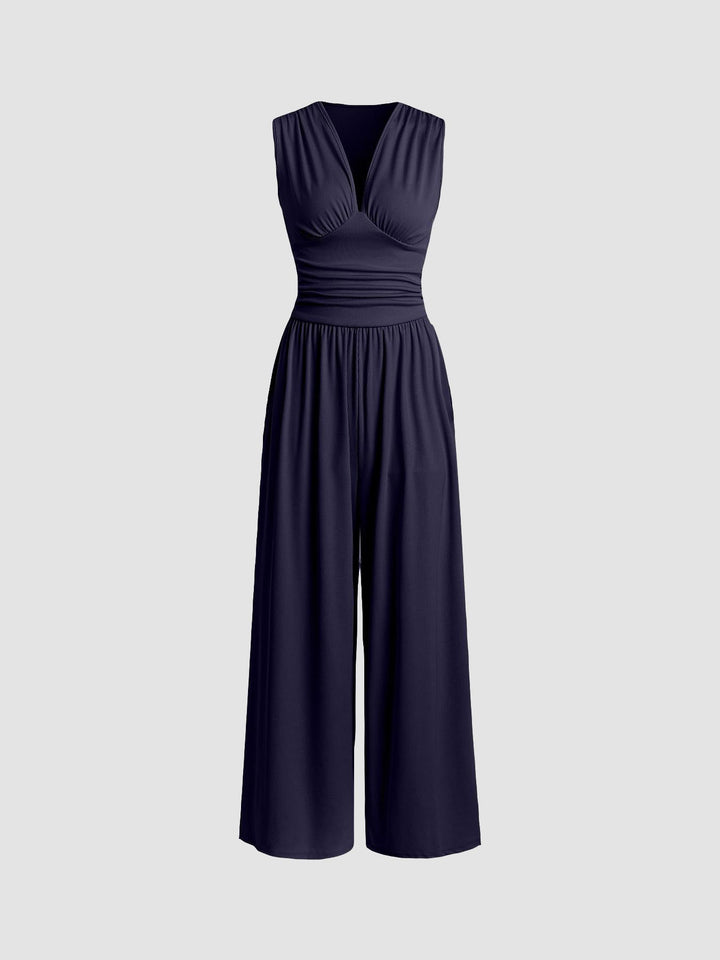 CHARITY | Chic Sleeveless Wide Leg Jumpsuit