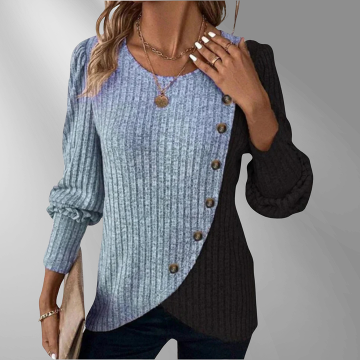 KAIA | Elegant Button Down Knit Longsleever