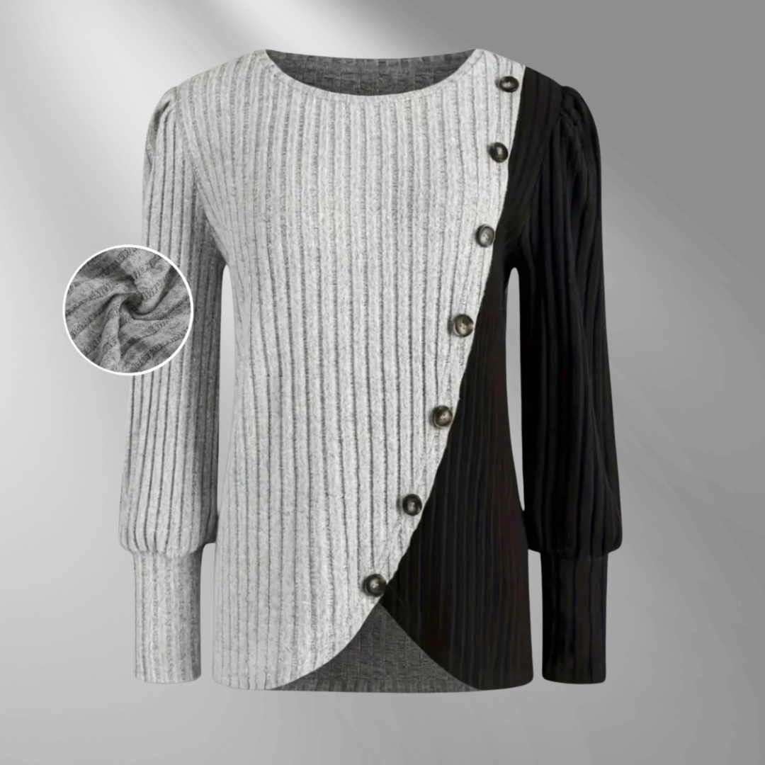 KAIA | Elegant Button Down Knit Longsleever