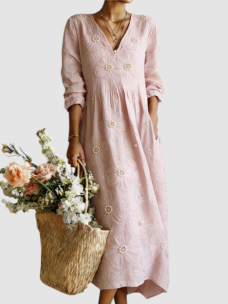 Eleanor™ Floral Cotton Midi Dress